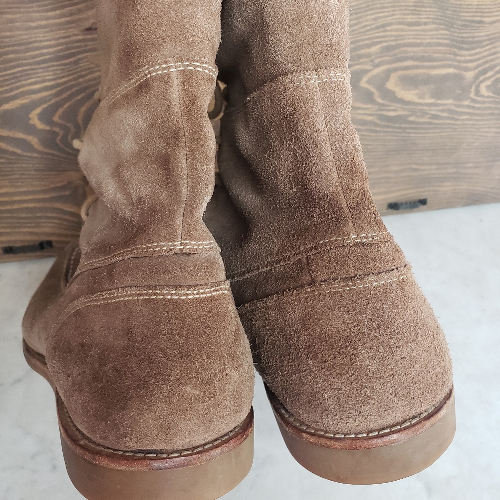 Mens ugg via maggio suede plaid fold over moc boots size 13 brown - Picture 6 of 16